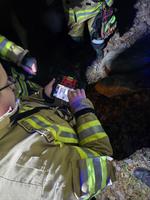 F2 in Ashausen - Brennt Schornstein Bild 2