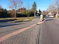 THS in Ashausen - Auslaufen Betriebsstoffe Fahrbahn Bild 3